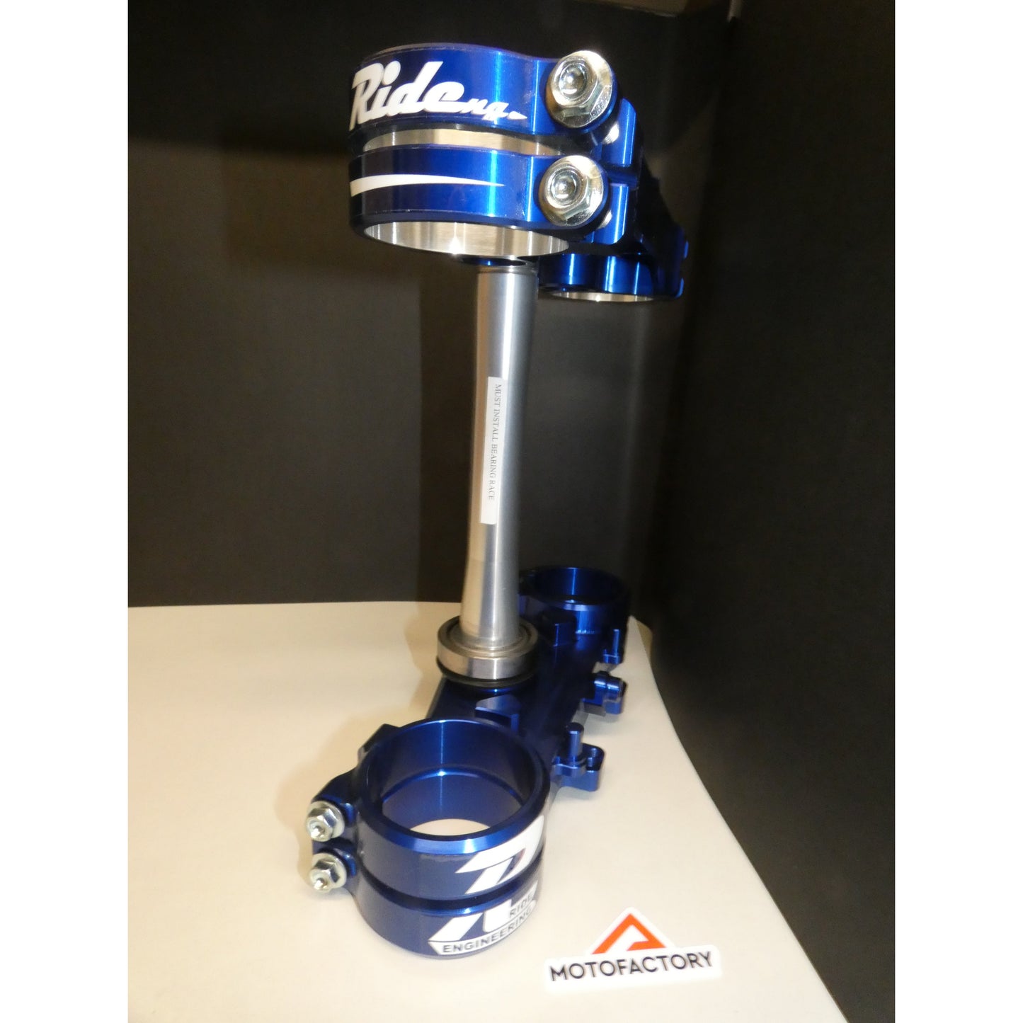 Ride Engineering Yamaha Split Triple Clamp YZF 250 450 23.5mm Offset Blue