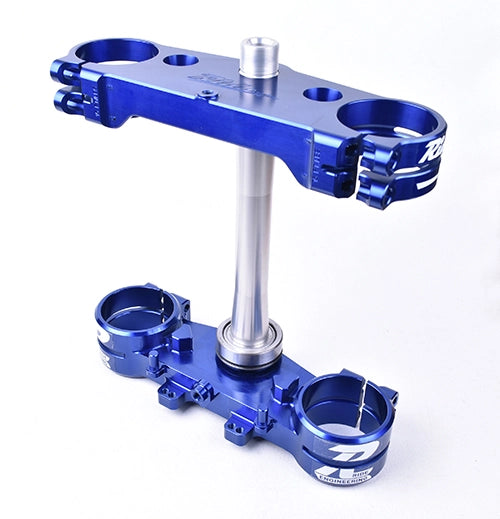 Ride Engineering Yamaha Split Triple Clamp YZF 250 450 23.5mm Offset Blue